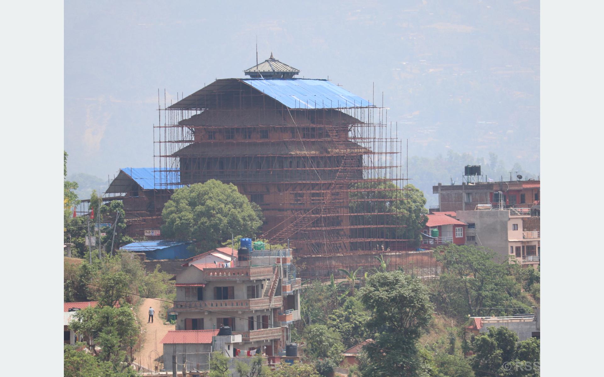 साततले दरबारको पुनःनिर्माण अझै सकिएन